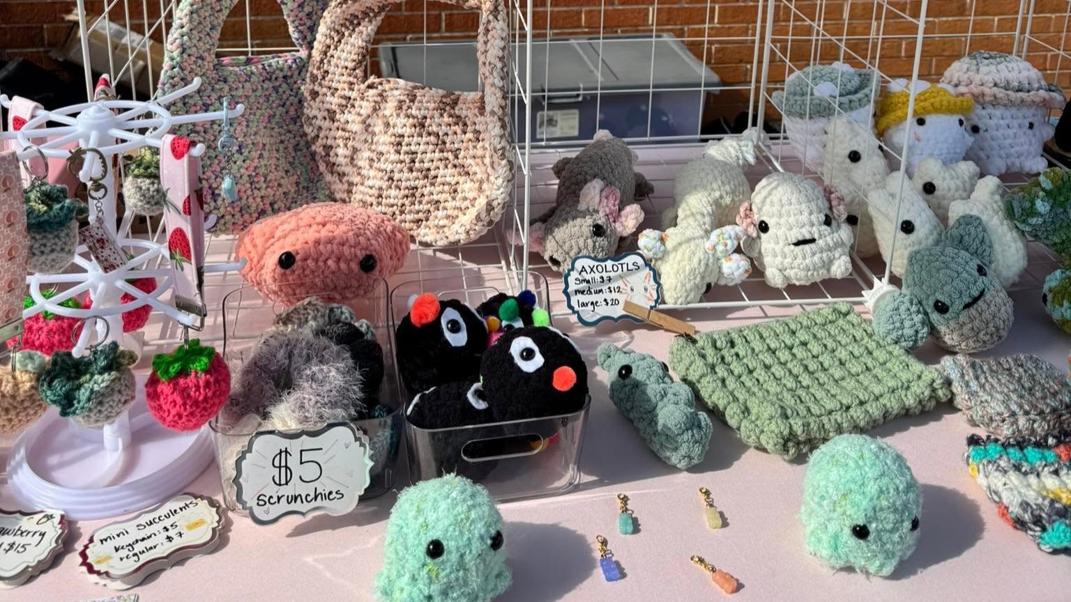 Cesca's Creative crocheted goodsat Canopy Group Markets